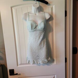 Victoria's Secret Light Blue Lace Chemise